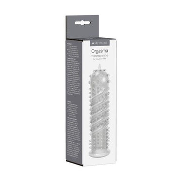Orgasma Textured Sleeve-Clear Penis Extenders Me You Us (ABS)